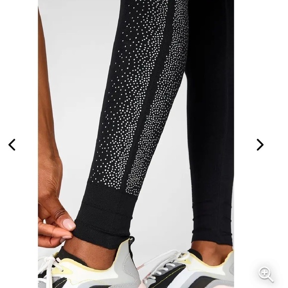Reflective Legging Fabletics High-Waisted Sculptknit Black Silver Size Small - Picture 6 of 17